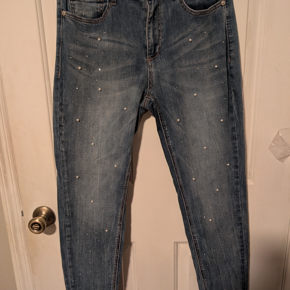 Women's Blue Seven 7 Jeans with Embellishments Size 8
